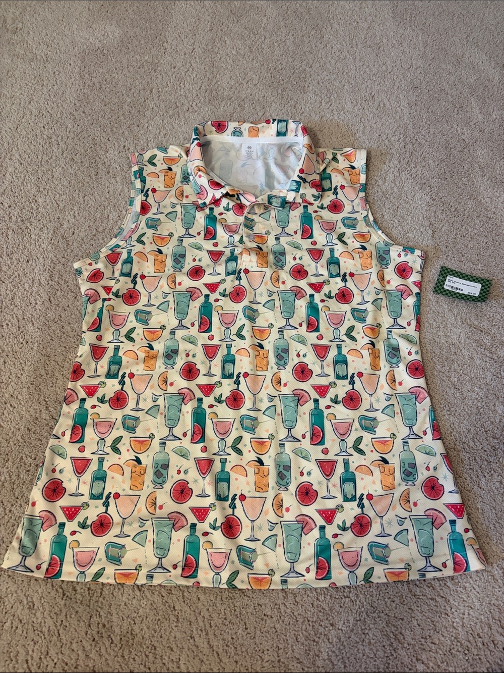 Women’s sleeveless cocktail polo size 2XL